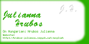 julianna hrubos business card
